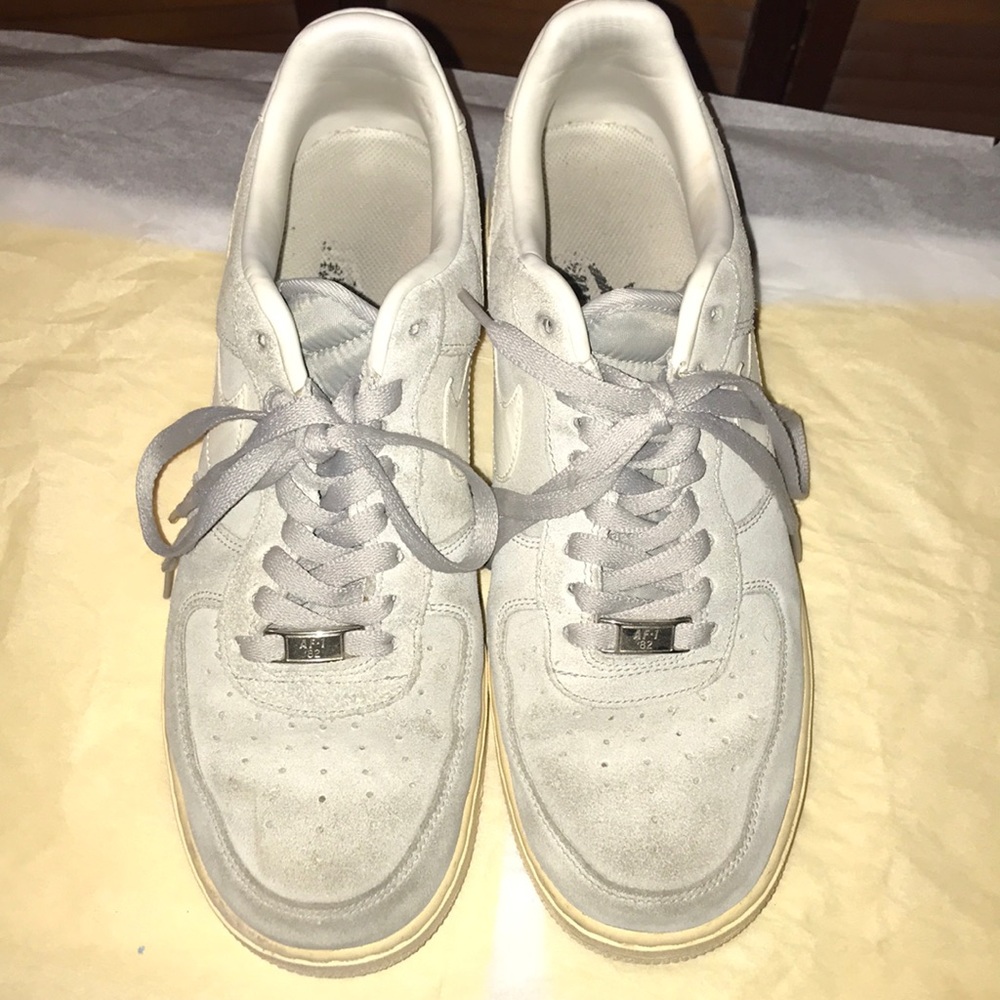 Grey suede Nike AF1s